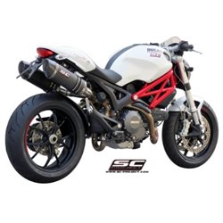 DUCATI MONSTER 796 (2010 - 2014) Par de escapes Oval carbono