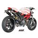 DUCATI MONSTER 696 (2009 - 2014) Par de escapes GP carbono