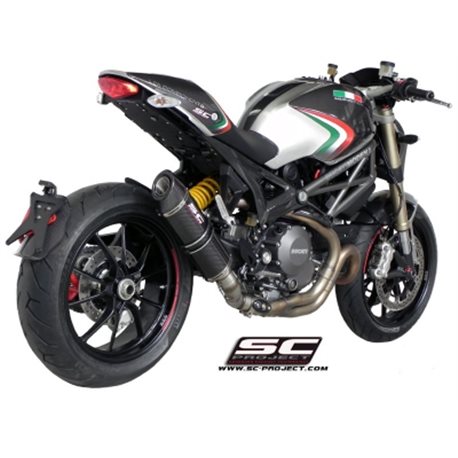 DUCATI MONSTER 1100 EVO (2011 - 2013) Escape Oval carbono