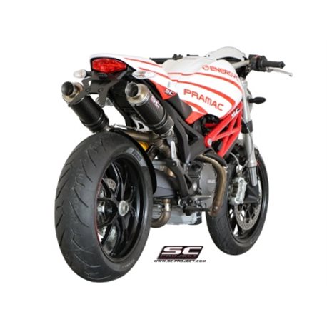 DUCATI MONSTER 1100 - S (2009 - 2010) Par de escapes GP carbono