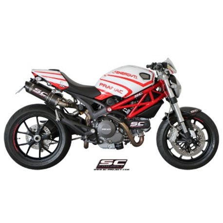 DUCATI MONSTER 1100 - S (2009 - 2010) Par de escapes GP-Tech carbono