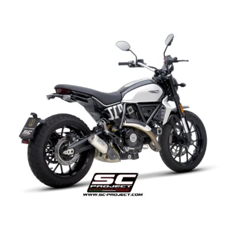 DUCATI SCRAMBLER 800 (2023 - 2024) Escape CR-T titanio, con malla antipiedras