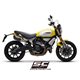 DUCATI SCRAMBLER 1100 (2018 - 2019) Par de escapes MTR carbono, con tapa de salida mecanizada a partir de un bloque macizo