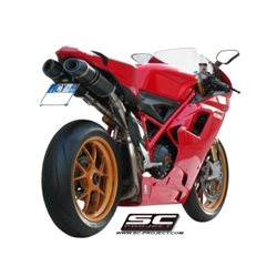 DUCATI 1198 (2009 - 2012) Par de escapes Oval carbono