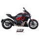 DUCATI DIAVEL (2011 - 2017) Escape Oval carbono