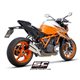 KTM 1290 SUPER DUKE R (2021 - 2023) - Euro 5 Escape Twin S1-CNC titanio, con tapa de salida mecanizado a partir de un bloque mac