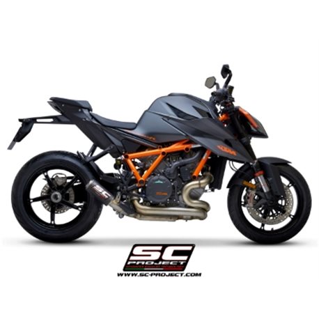 KTM 1290 SUPER DUKE R (2021 - 2023) - Euro 5 Escape CR-T carbono, con malla antipiedras