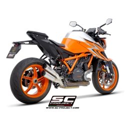 KTM 1290 SUPER DUKE R (2020) - Euro 4 Escape Twin S1-CNC titanio, con tapa de salida mecanizado a partir de un bloque macizo