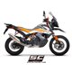 KTM 890 ADVENTURE / 890 ADVENTURE A2 (2021-2024) Línea de escape completa 2-1 titanio, con escape Rally Raid titanio