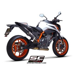 KTM 890 DUKE (2020 - 2023) - Euro 5 Escape CR-T M2 carbono, con malla antipiedras