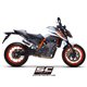 KTM 790 DUKE (2018 - 2020) Escape CR-T M2 carbono, con malla antipiedras