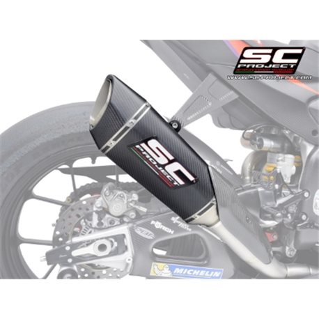 APRILIA RSV4 (2021 - 2024) - FACTORY Escape SC1-R carbono (250 mm), específico para línea de escape completa 4-2-1 SC-Project