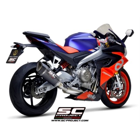 APRILIA RS 660 (2020 - 2024) Línea de escape completa 2-1 acero inoxidable, con escape SC1-R carbono