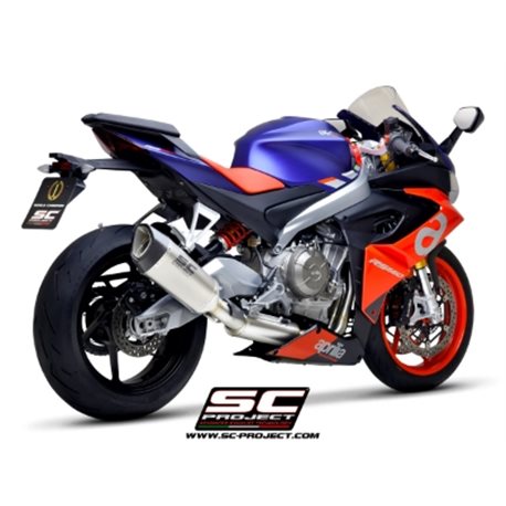 APRILIA RS 660 (2020 - 2024) Línea de escape completa 2-1 acero inoxidable, con escape SC1-R titanio