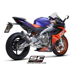 APRILIA RS 660 (2020 - 2024) Línea de escape completa 2-1 "Trofeo" titanio, con escape SC1-R carbono