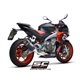 APRILIA TUONO 660 (2021 - 2024) Línea de escape completa 2-1 acero inoxidable, con escape SC1-R carbono