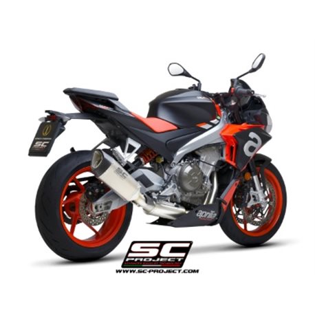 APRILIA TUONO 660 (2021 - 2024) Línea de escape completa 2-1 acero inoxidable, con escape SC1-R titanio