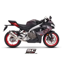 APRILIA RS 457 (2024 - 2025) Línea de escape completa 2-1 acero inoxidable, con escape SC1-S titanio