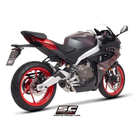 APRILIA RS 457 (2024 - 2025) Línea de escape completa 2-1 acero inoxidable, con escape S1 acero inoxidable