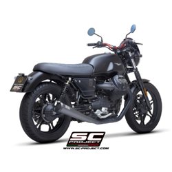 MOTO GUZZI V7 III (2017 - 2020) Par de escapes Conico 70s acero inoxidable, negro mate