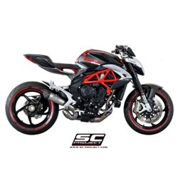 MV AGUSTA BRUTALE (2016 - 2024) - 675 - 800 - RR Escape S1 titanio, tubo de enlace en secciones soldadas