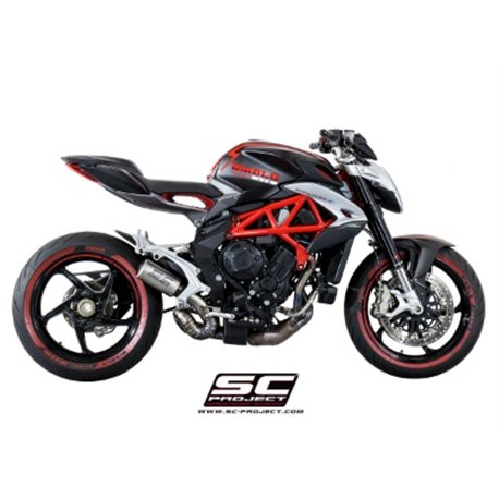 MV AGUSTA BRUTALE (2016 - 2024) - 675 - 800 - RR Escape CR-T titanio, tubo de enlace en secciones soldadas