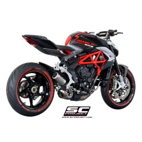 MV AGUSTA BRUTALE 800 (2012 - 2015) Escape CR-T titanio, tubo de enlace en secciones soldadas