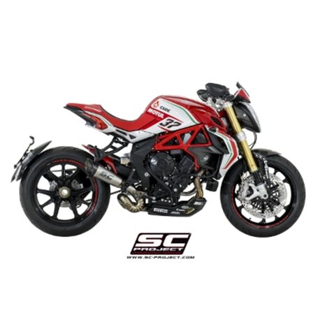 MV AGUSTA DRAGSTER 800 Escape S1 titanio, tubo de enlace en secciones soldadas