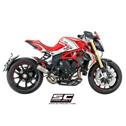 MV AGUSTA DRAGSTER 800 Escape CR-T titanio, tubo de enlace en secciones soldadas