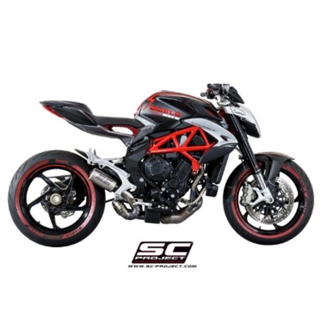 MV AGUSTA RIVALE Escape CR-T titanio, tubo de enlace en secciones soldadas