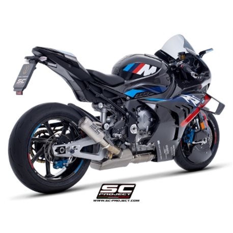 BMW M 1000 RR (2020 - 2024) Escape CR-T titanio, con malla antipiedras