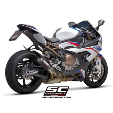 BMW S 1000 RR (2020 - 2022) - Euro 5 Escape CR-T carbono, con malla antipiedras