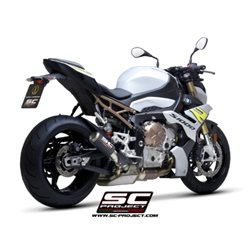 BMW S 1000 R (2025) Escape CR-T carbono, con malla antipiedras