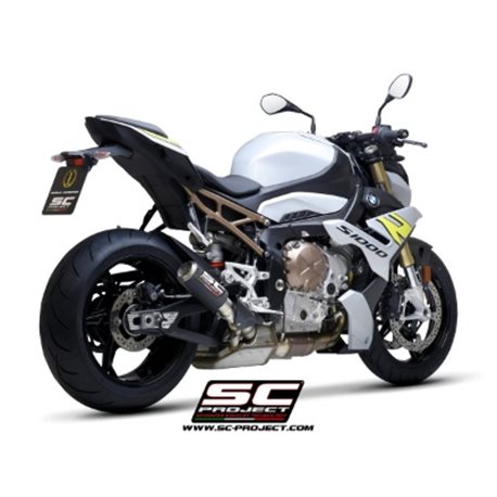 BMW S 1000 R (2021 - 2024) Escape CR-T carbono, con malla antipiedras