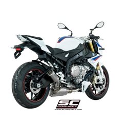 BMW S 1000 R (2017 - 2020) Escape CR-T titanio, con malla antipiedras