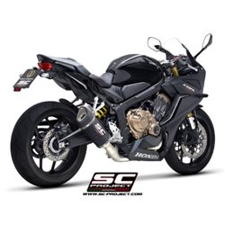 HONDA CBR650R (2021 - 2023) Línea de escape completa 4-1 acero inoxidable, con escape SC1-R carbono