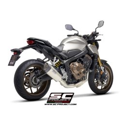 HONDA CB650R (2019 - 2020) Línea de escape completa 4-1 acero inoxidable, con escape SC1-R titanio