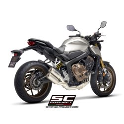 HONDA CB650R (2019 - 2020) Línea de escape completa 4-1 acero inoxidable, con escape Twin CR-T titanio