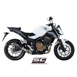 HONDA CBR500R (2017 - 2018) Escape Oval carbono