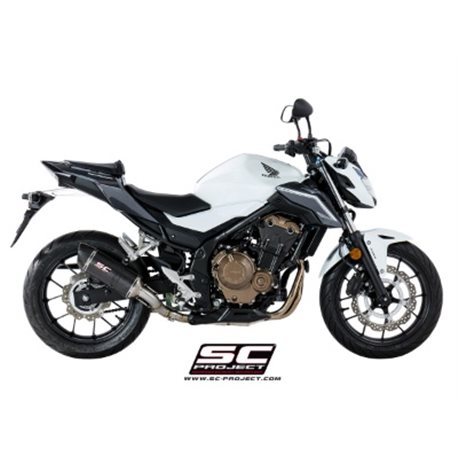 HONDA CBR500R (2017 - 2018) Escape Oval carbono