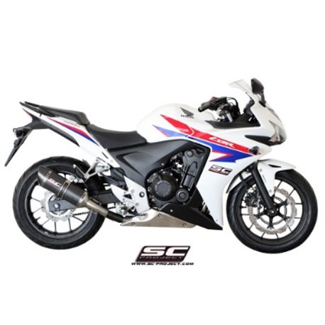 HONDA CBR500R (2012 - 2016) Escape Oval carbono