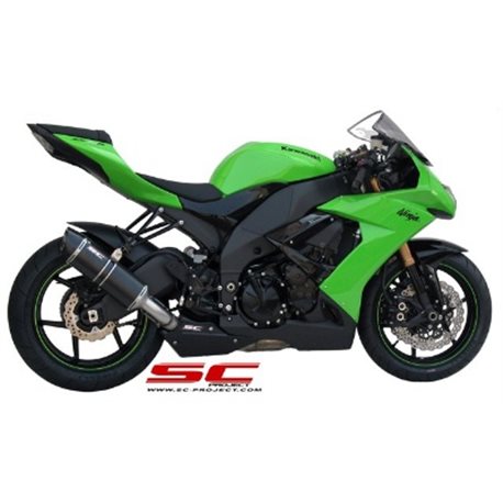 KAWASAKI NINJA ZX-10R (2008 - 2010) Escape Oval carbono