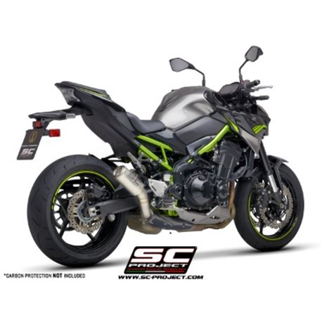 KAWASAKI Z900 A2 (2020 - 2024) - Euro 8 Escape CR-T titanio, con malla antipiedras (SIN protector carbono)