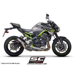 KAWASAKI Z900 (2017 - 2019) - Euro 6 Escape CR-T carbono, con malla antipiedras (SIN protector carbono)