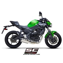 KAWASAKI NINJA 650 (2021 - 2022) Línea de escape completa 2-1 acero inoxidable, con escape SC1-R GT titanio