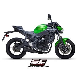 KAWASAKI NINJA 650 (2021 - 2022) Línea de escape completa 2-1 acero inoxidable, con escape SC1-R GT titanio negro mate