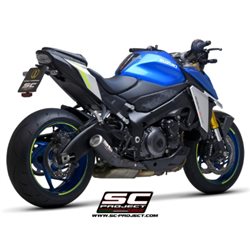 SUZUKI GSX-S1000 (2021 - 2025) Escape CR-T carbono, con malla antipiedras