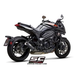 SUZUKI KATANA (2019 - 2020) Escape Metal Black acero inoxidable, con tapa de salida mecanizado a partir de un bloque macizo con 