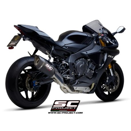 YAMAHA YZF R1 (2020 - 2025) - R1M Escape SC1-R carbono (250 mm), con supresor de catalizador