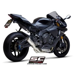 YAMAHA YZF R1 (2020 - 2025) - R1M Escape CR-T titanio, con malla antipiedras, con supresor de catalizador